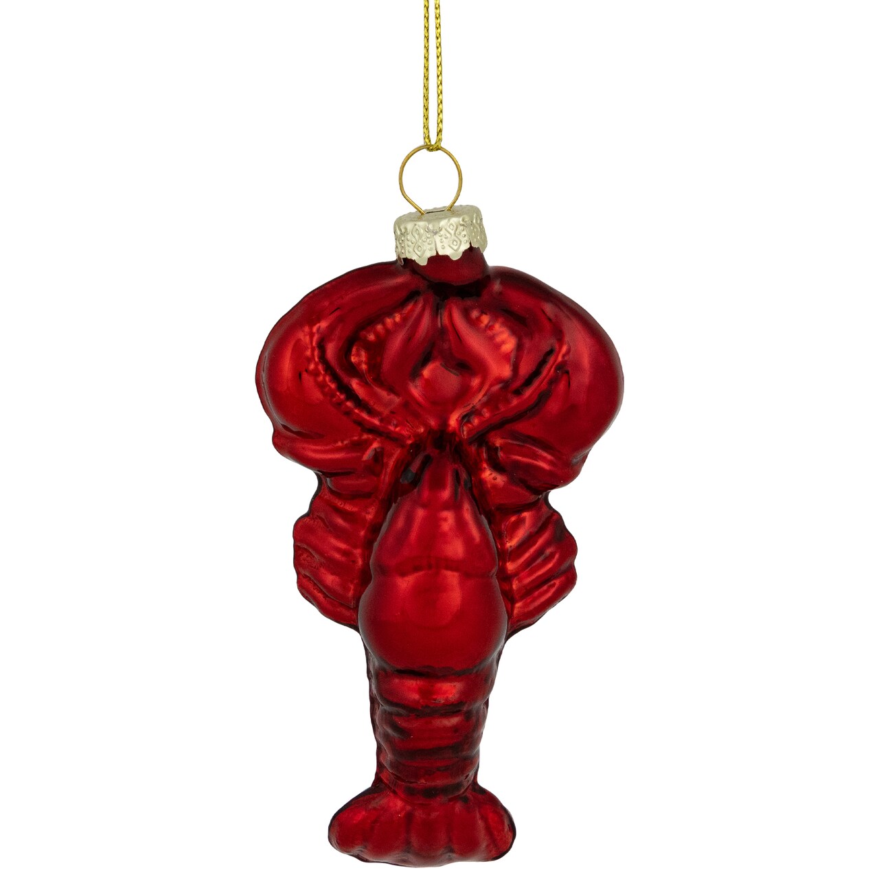 Northlight Shiny Lobster Glass Christmas Hanging Ornament - 3.5" - Dark Red
